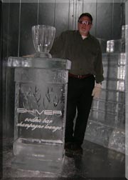 David with Ice Lounge Display