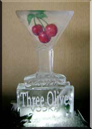 Martini Glass with Cherries